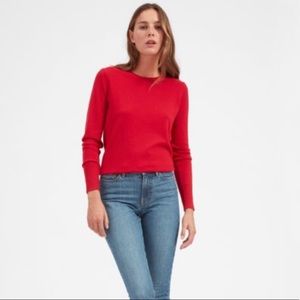 Everlane Cashmere Crew in Garnet